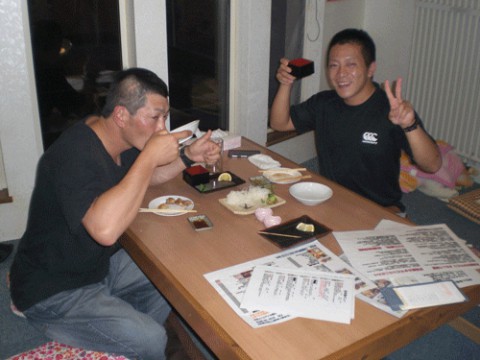 昨夜のお客さま!升酒はうま～い♪