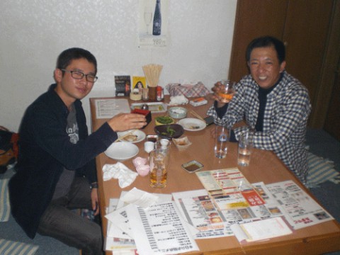 昨夜のお客さま!先輩、後輩♪