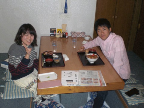 昨夜のお客さま!畜大生のディナー♪