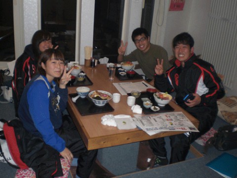 昨夜のお客さま!畜大生のディナー♪