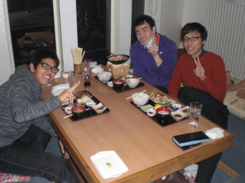 昨夜のお客さま!帯広の畜大生のディナー♪