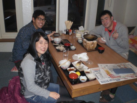 昨夜のお客さま!畜大生のディナー♪