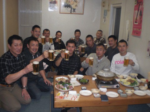 昨夜のお客さま!生ビールで乾杯♪