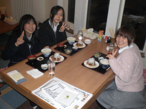 昨夜のお客さま!畜大生のディナー♪