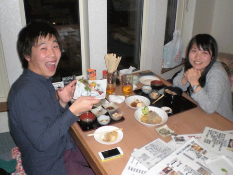 昨夜のお客さま!お誕生日にぶどう海老プレゼント♪