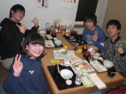 昨夜のお客さま!畜大生のディナー♪