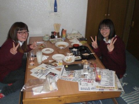 昨夜のお客さま!畜大生のディナー♪