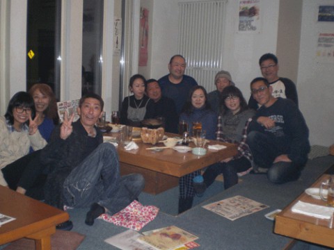 昨夜のお客さま!仲間が宴会を♪