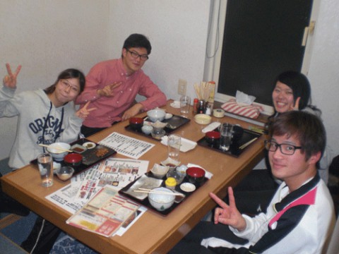 昨夜のお客さま!畜大生のディナー♪