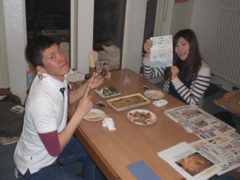 昨夜のお客さま!十勝大平原クロカンスキー優勝♪