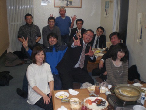 昨夜のお客さま!あんこう鍋で宴会♪