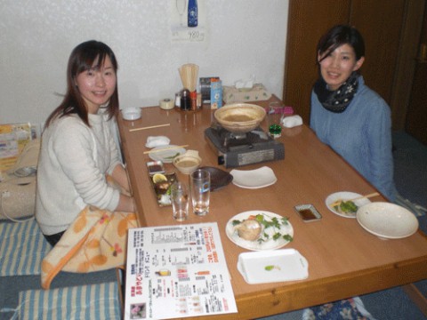 昨夜のお客さま!かわいい女性おふたりでかんぱ~い♪