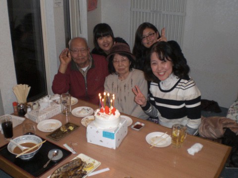 昨夜のお客さま!80歳のお誕生会♪