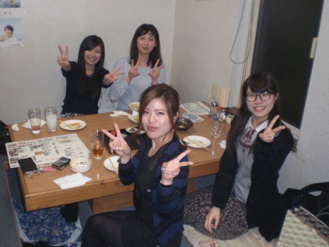 昨夜のお客さま!かわいい娘さんの女子会♪