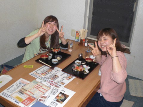 昨夜のお客さま!畜大生のディナー♪