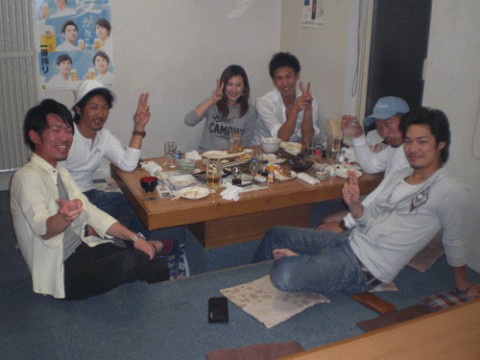 昨夜のお客さま!祝勝会♪