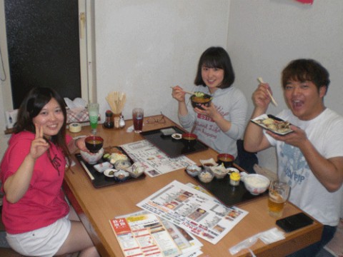 昨夜のお客さま!帯広畜大生のディナー♪