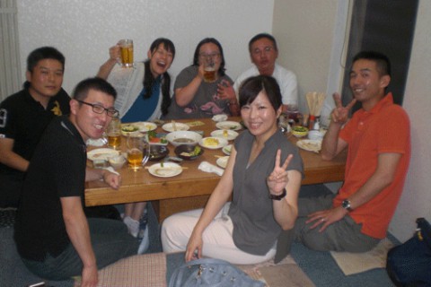 昨夜のお客さま!笑顔でかんぱ～い♪