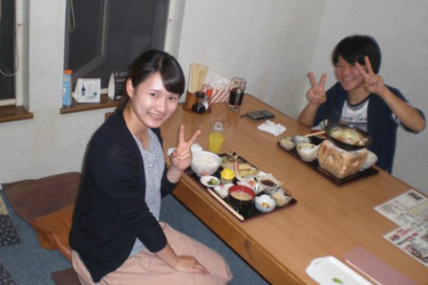 昨夜のお客さま!かわいい後輩と♪