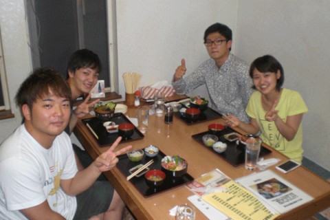 昨夜のお客さま!畜大生のディナー♪