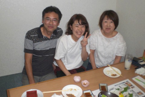 昨夜のお客さま!バイトちゃんとご両親♪