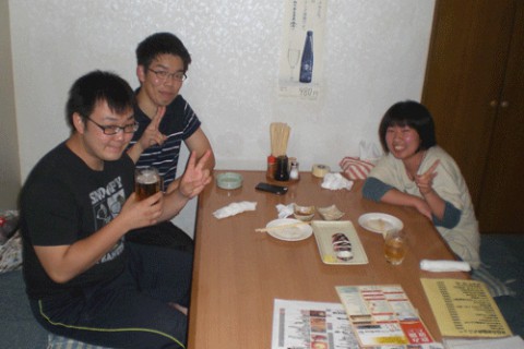 昨夜のお客さま!畜大生のディナー♪