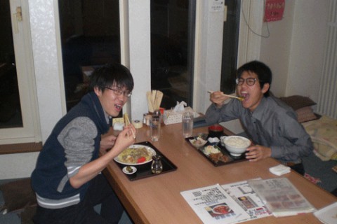 昨夜のお客さま!畜大生のディナー♪