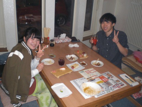 昨夜のお客さま!畜大生のディナー♪