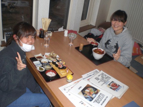 昨夜のお客さま!かわいい畜大生のディナー♪