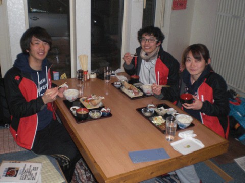 昨夜のお客さま!畜大生のディナー♪