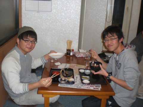 昨夜のお客さま!畜大生のディナー♪