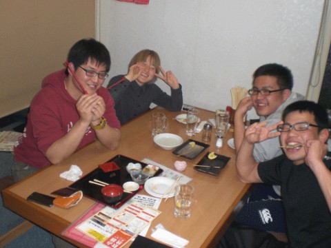 昨夜のお客さま!常連の畜大生のディナー♪