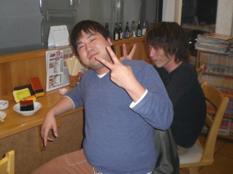 昨夜のお客さま!今夜はふたりで飲んでるぜぇ♪