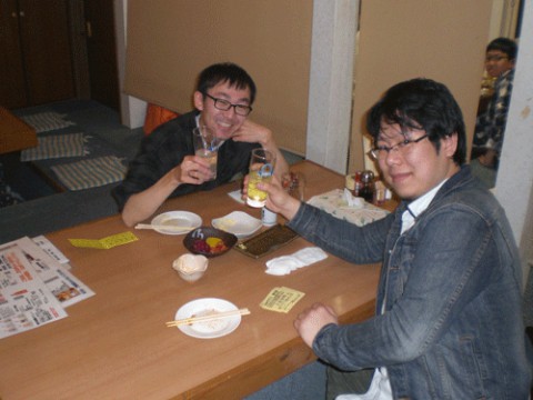 昨夜のお客さま!友と飲む酒♪