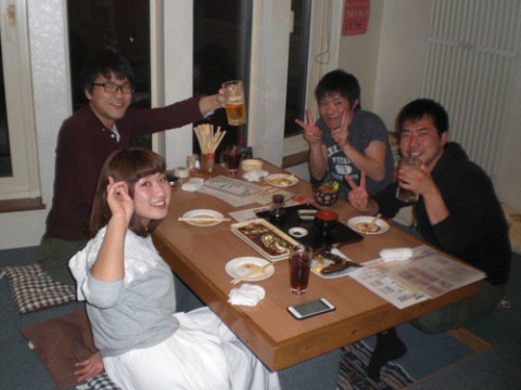 昨夜のお客さま!笑顔でかんぱ～い♪