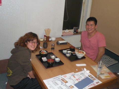 昨夜のお客さま!畜大生のディナー♪