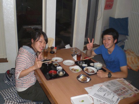 昨夜のお客さま!夜も定食が食べられます♪