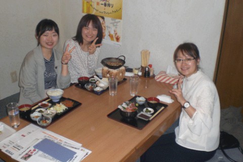 昨夜のお客さま!畜大生のディナー♪
