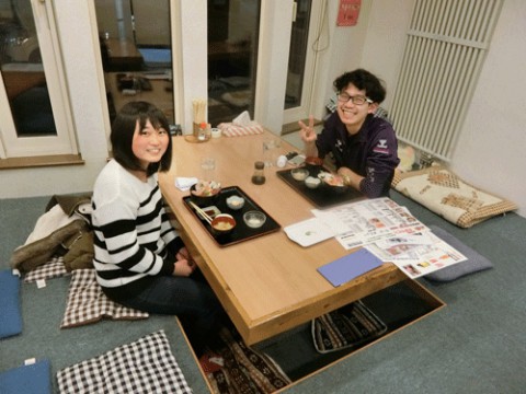 昨夜のお客さま!平壌オリンピックでの活躍を祝して♪