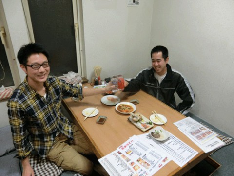 昨夜のお客さま!友と飲む酒♪