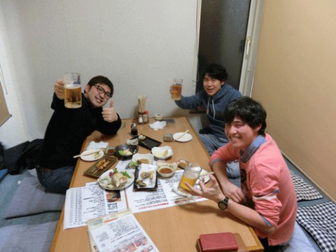 昨夜のお客さま!今夜はかんぱ～い♪