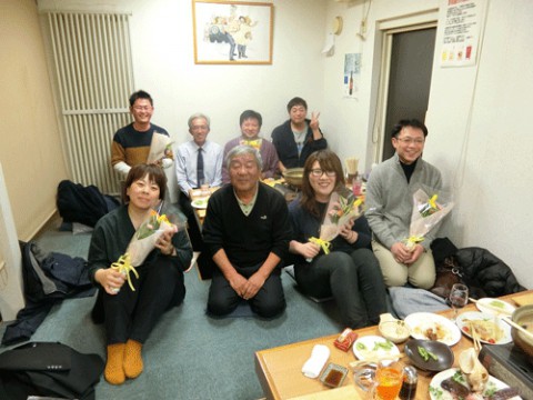 昨夜のお客さま!花束そして別れ♪