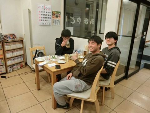 昨夜のお客さま!今夜はかんぱ～い♪