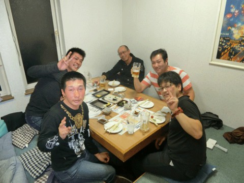 昨夜のお客さま!今夜はかんぱ~い♪