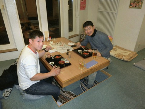 昨夜のお客さま!飲んだあとの〆は定食で♪
