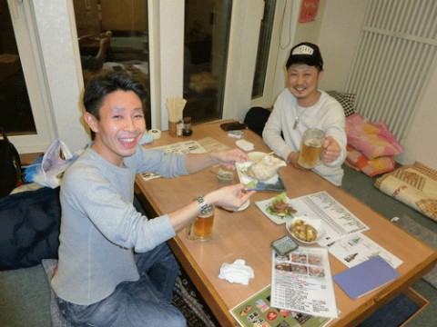 昨夜のお客さま!今夜もお刺身が美味いぜぇ♪