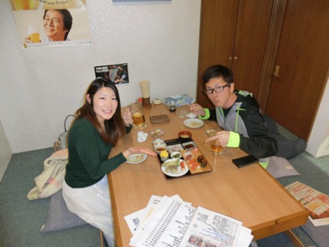 昨夜のお客さま!美女と野獣のご夫婦♪