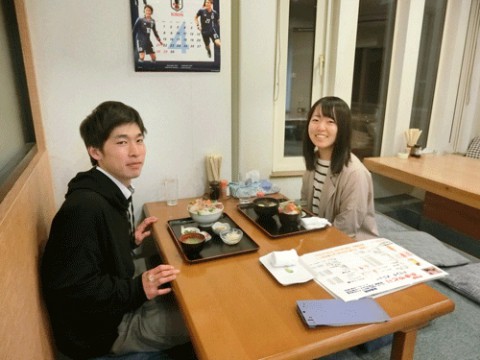 昨夜のお客さま!畜大生のディナー♪
