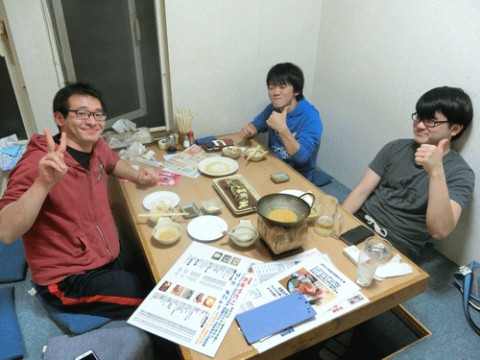 昨夜のお客さま!畜大生のかんぱ～い♪