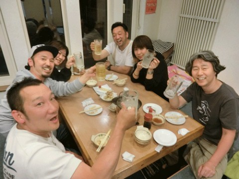 昨夜のお客さま!今夜はかんぱ~い♪